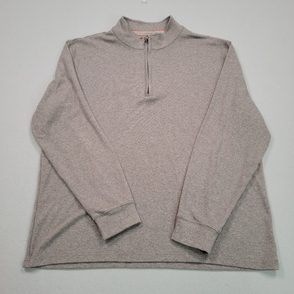 The Normal Brand Mens XL Gray Quarter Zip Pullover Sweater Cotton Blend RN149447